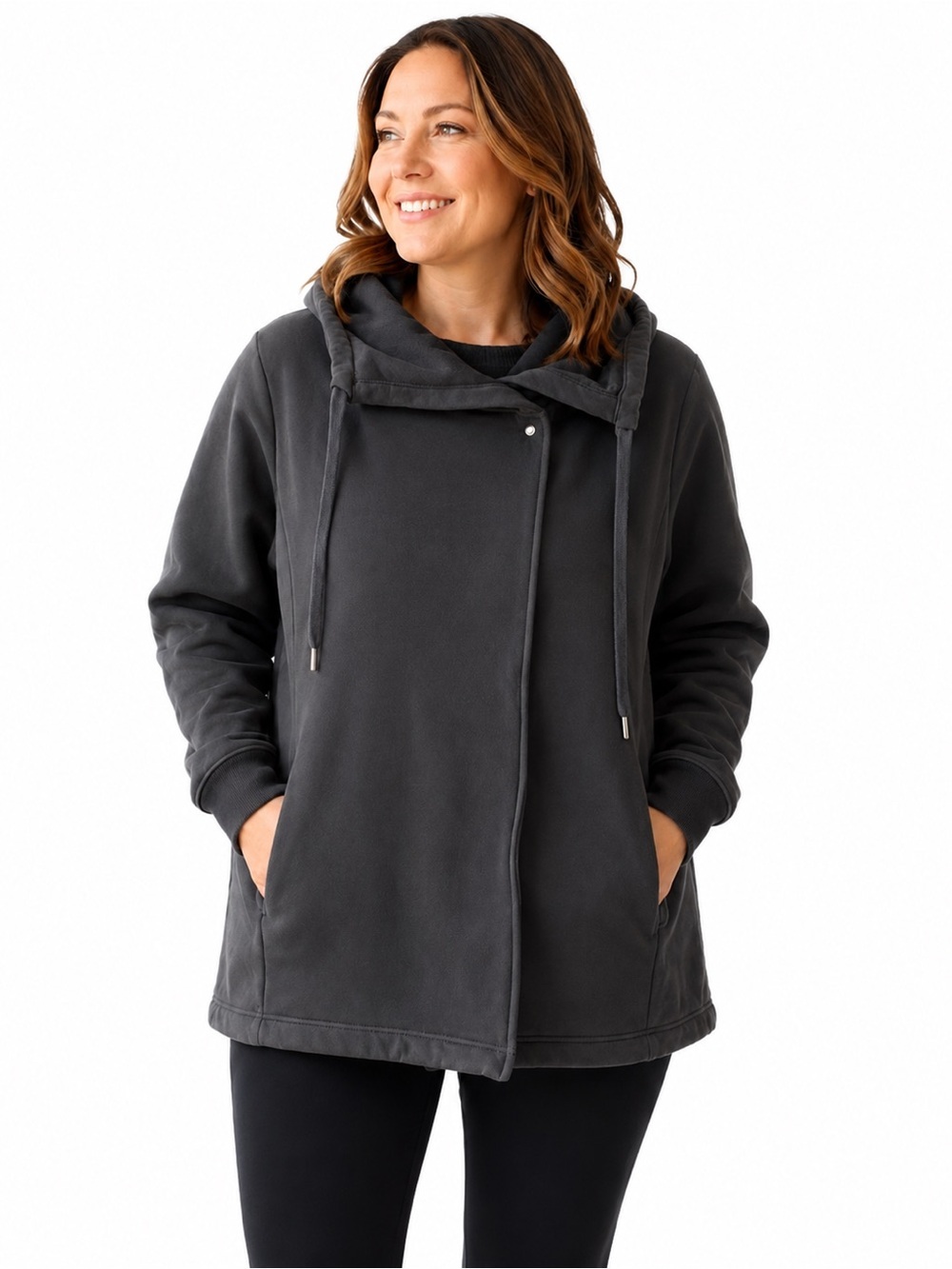 Zella Black Fleece-Lined Hoodie Jacket